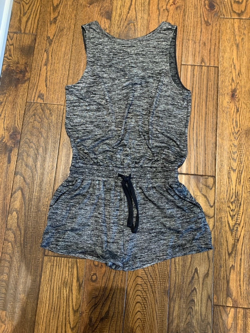 Aritzia - Gray Heather Sleeveless Romper with Drawstring